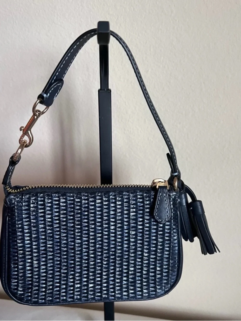 Coach navy woven
